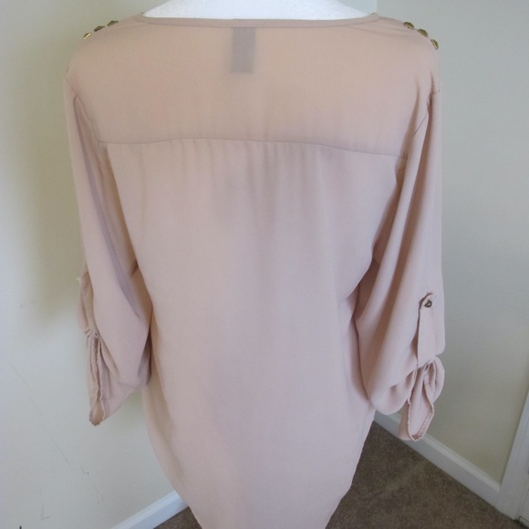 Windsor Women's career office Shirt top Size Medium Cream/tan GUC - Picture 3 of 6